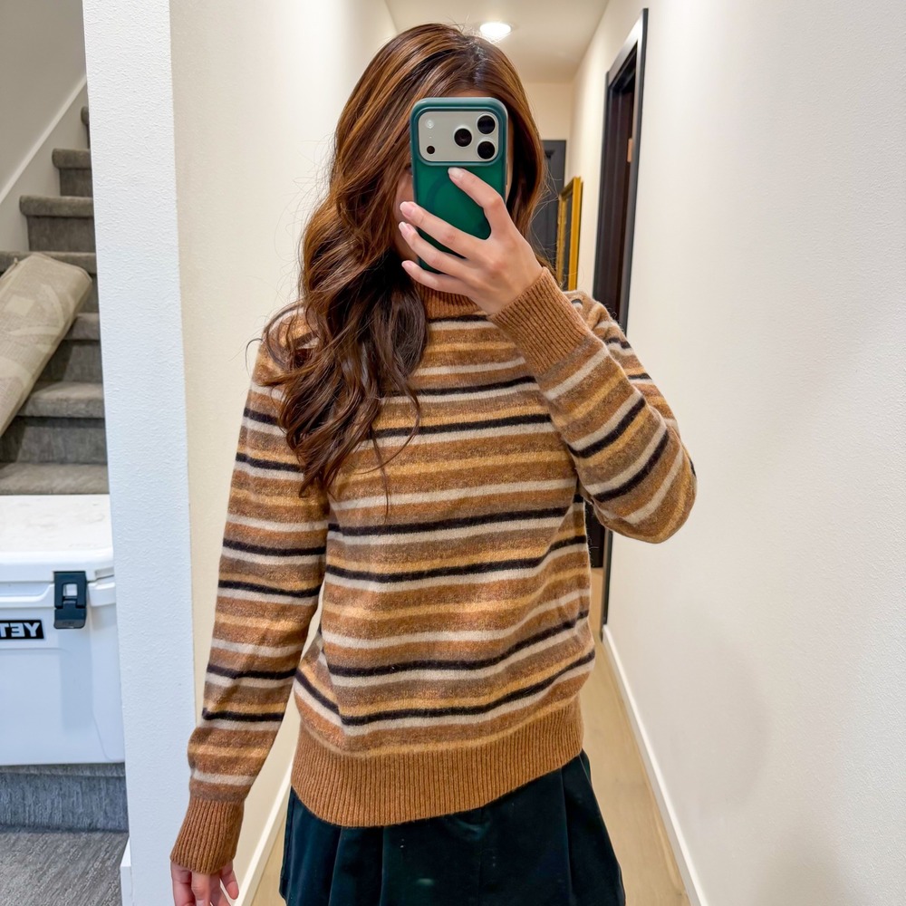 Uniqlo JW Anderson 100% Wool Academia Old Money Preppy Retro Stripe Sweater S